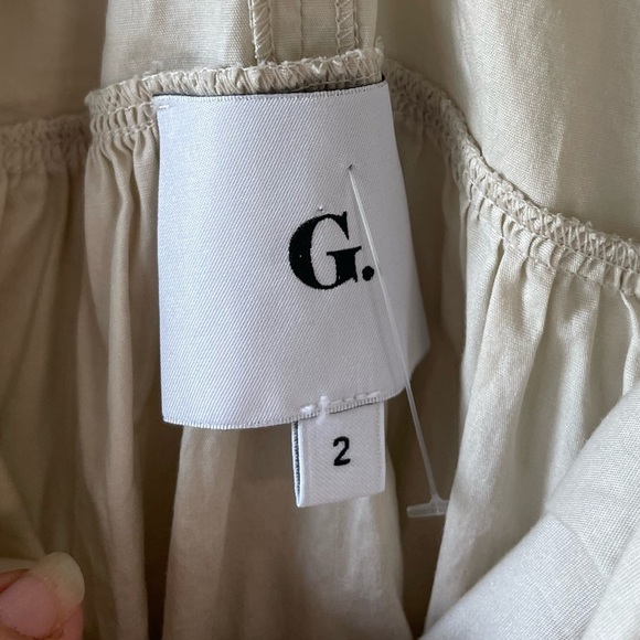 G. Label by goop Colorblock Midi Dress Beige/Yellow - Picture 10 of 14